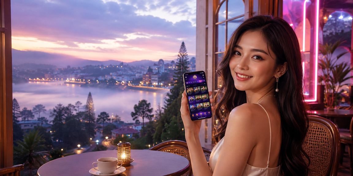 Người chơi thư giãn tại Đà Lạt trong quán cà phê và theo dõi kèo cược VIP